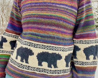 Pull ours - MOTIF DE TRICOT