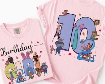 Zootopia Geburtstagskind Junge Png, Name und Alter Personalisiert Digital, Familie Passender Geburtstag