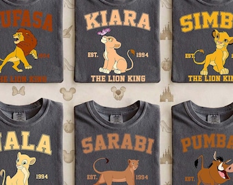 König der Löwen Familie PNG, Hakuna Matata Disney Safari Design, Animal Kingdom Urlaub Sublimation PNG, Passende Familienreise Digitaler Download