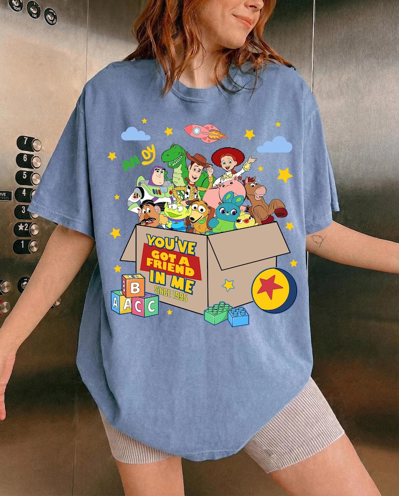 Toy Story sedan 1995 PNG, Retro Woody Buzz Rex Jessie (digital nedladdning) bild 1