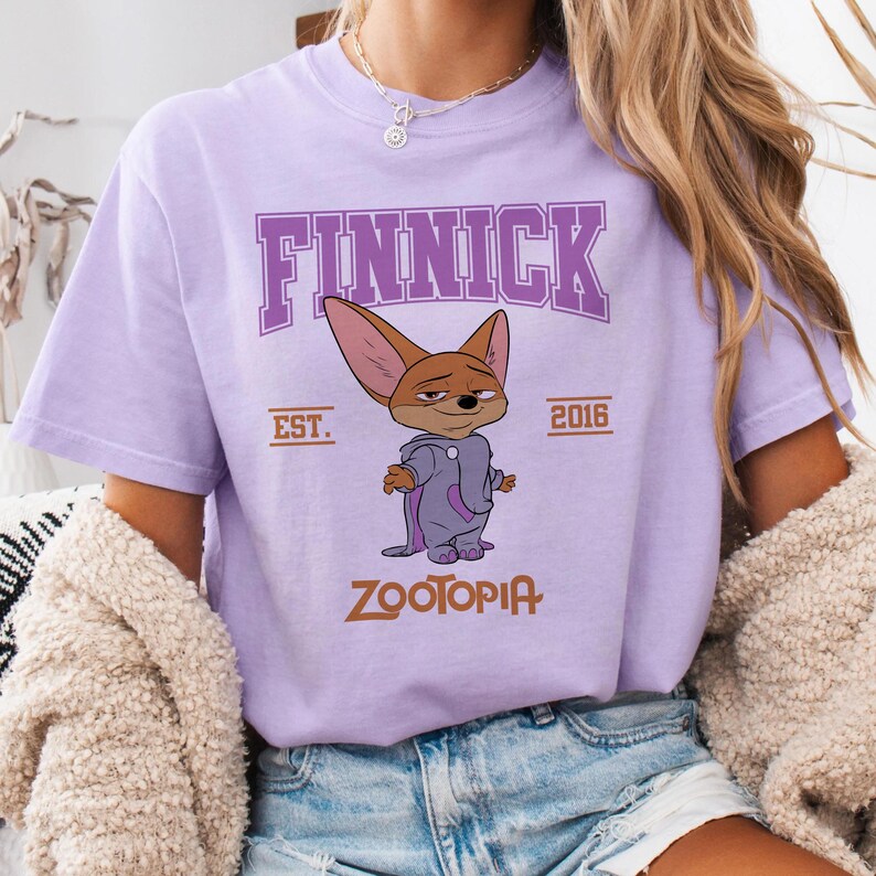 Zootopia Character Name Shirt, Judy Hopps Nick Wilde Flash Clawhauser Mayor Tee, Zootopia Family Matching Shirts image 8