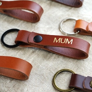 Personalisierte Leder Schlüsselanhänger | Monogramm Schlüsselanhänger | Schlüsselanhänger