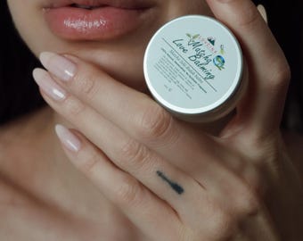 抹茶リップバーム 天然緑茶配合 抗酸化保湿 ハンドメイド 10ml