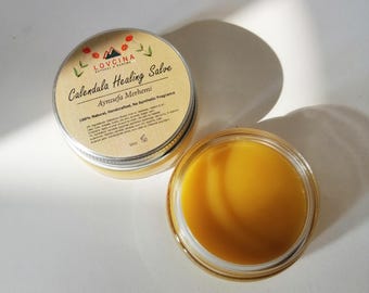 Calendula Healing Salve Natural Skin Balm for Dry Irritation Relief Moisturizing