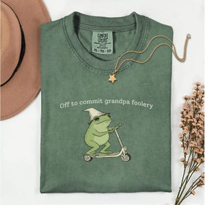 Camiseta divertida de abuelo rana, "A hacer tonterías", camiseta gráfica Comfort Colors®, divertida camiseta con humor animal, regalo para el abuelo, nueva camiseta para el abuelo