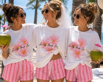 In My Bride Era Floral Shirt, Tropical Bride Vacation Outfit, Beach Bach Party Shirt, Bridal Weekend Gift, Bride Squad Matching Tee