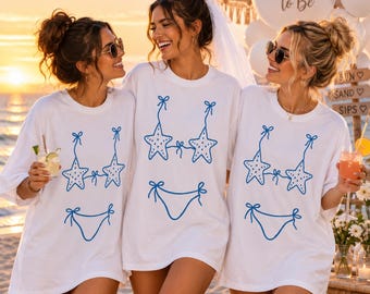 Beach Bach Matching Shirts, Coastal Bride Weekend Tee, Seaside Bachelorette Outfit, Tropical Bridal Party Shirt, Beach Girls Trip Tee