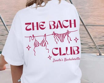 Bikini Bach Weekend Gift, Beach Bach Club Shirt, Custom Lake Bachelorette Party Tee, Boat Trip Bride Squad Shirt, Matching Bridal Crew