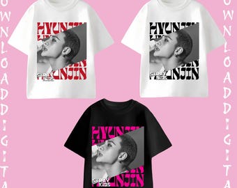 Stray Kids Hyunjin PNG, Skz Streetwear Shirt Design, Kpop Graphic Grunge Poster, STAY Fan Art, Sublimation PNG Digital Download