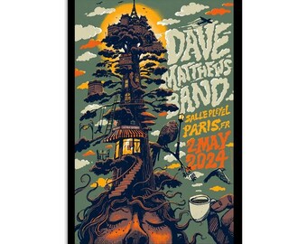 Dave Matthews Band May 2 2024 Salle Pleyel Paris France Poster