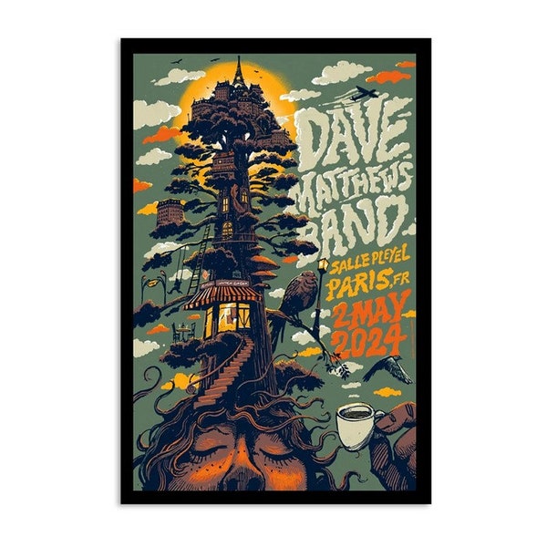 Dave Matthews Band May 2 2024 Salle Pleyel Paris France Poster