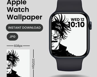 Choso Jujutsu Kaisen Apple Watch Face, minimalistische anime-smartwatchachtergrond (digitale download)