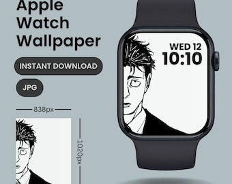 Higuruma Jujutsu Kaisen Apple Watch Face, minimalistische anime-smartwatchachtergrond (digitale download)