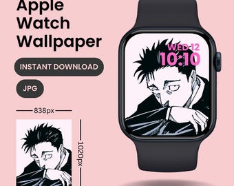 Higuruma Jujutsu Kaisen Apple Watch Face, minimalistische anime-smartwatchachtergrond (digitale download)