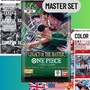 One Piece OP12 Printable Binder Placeholders | Legacy of the Master English Master Set Tracker PDF | Digital Download | EN