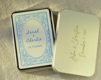 Custom Wedding Guest Book Alternative,  Blank Playing Cards For Writing