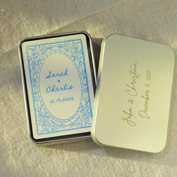 Custom Wedding Guest Book Alternative,  Blank Playing Cards For Writing