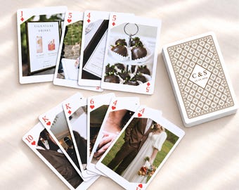 Custom Photo Playing Cards: Anniversary gift, wedding gift, birthday gift, gifts for her, gifts for him.