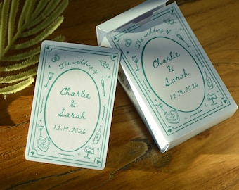 Custom Wedding Guest Book Playing Cards, Wedding Guest Book Alternative, Blank Playing Cards, Wedding gift