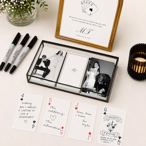 Libro degli ospiti personalizzato per matrimoni, carte da gioco vuote per scrivere, regalo di nozze, carte da gioco con foto