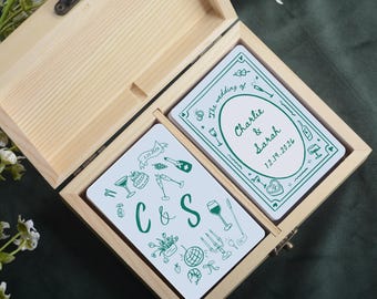 Custom Wedding Guest Book Playing Cards, Blank Playing Cards, Wedding Gift