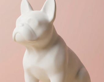 Fransk bulldogg älskare gåva söt Frenchie hund konsttryck husdjursporträtt väggdekor valp illustration djurälskare heminredning