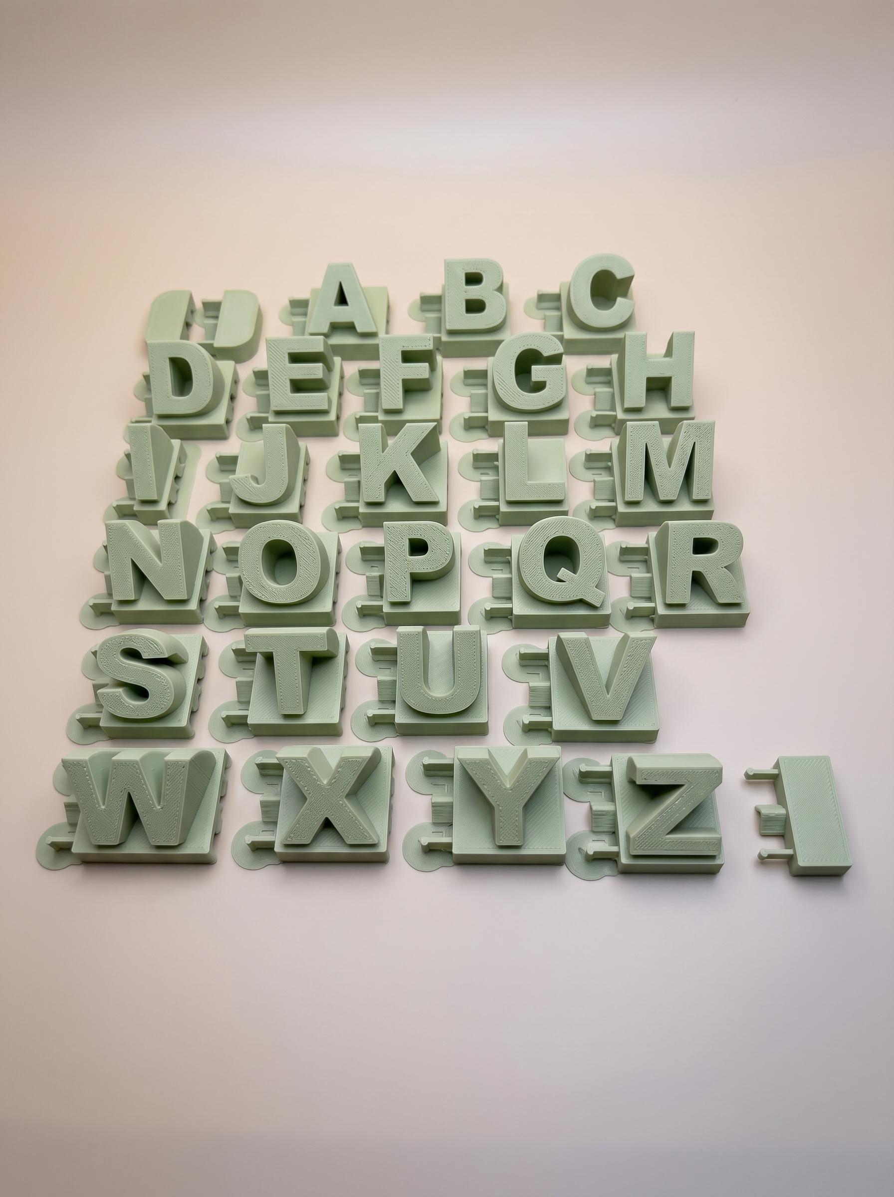 Stl Letters 3D Alphabet Letters STL File Standard Font A to Z 3D Print Files ...