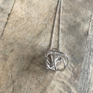 Alem  Necklace - Sterling Silver Sculptural Necklace on an 18" chain