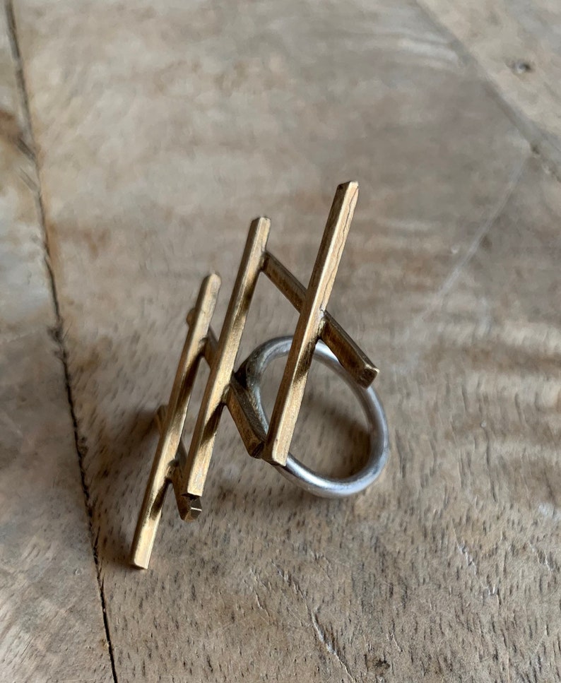 Anniissa Ring in Brass and Sterling Silver image 2