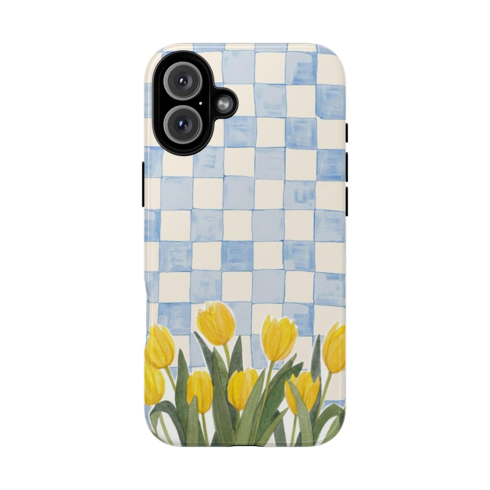 Coque De Téléphone Universelle Motif Tulipe - Pour Apple - Rose
