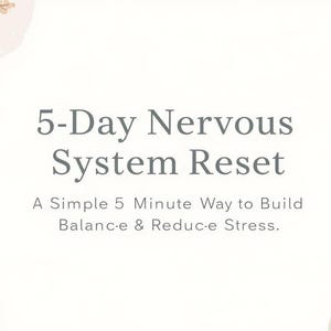 5 Day Nervous System Reset - Etsy