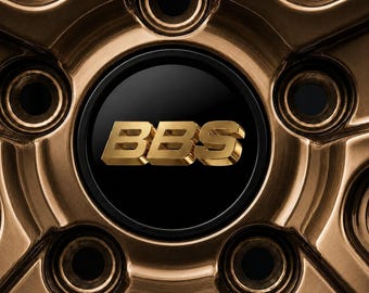 Set di 4 adesivi per coprimozzi BBS, adesivi a cupola in resina lucida per coprimozzi ruota, copri badge per cerchi auto neri e oro, accessori per ruote auto