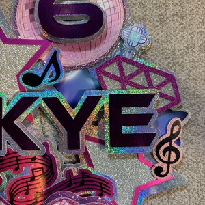 K-Pop Cake Topper, Personalised Girl KPop, Personalised Kpop cake, Korean Idol Theme, Music Disco, Custom Name Age, Kpop Fan, KPop Girl image 17
