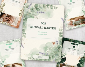 Baby Akupressur Karten PDF | Affirmationskarten | 18 Karten | 16 TCM-Griffe | Soforthilfe Koliken Schlaf Zahnen | Reflexzonen | Download