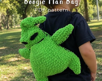 Spooky Monster Bag Crochet Pattern, Halloween Backpack, Handbag Pattern, Shoulder Bag, Handmade Crochet  Bag (Digital Download)
