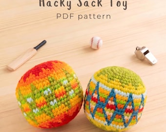 Hacky Sack Crochet Pattern, Footbag Crochet Pattern, Stress Ball Crochet, Beginner Crochet Toy, Fidget Toy, Handmade Gift (Digital Download)