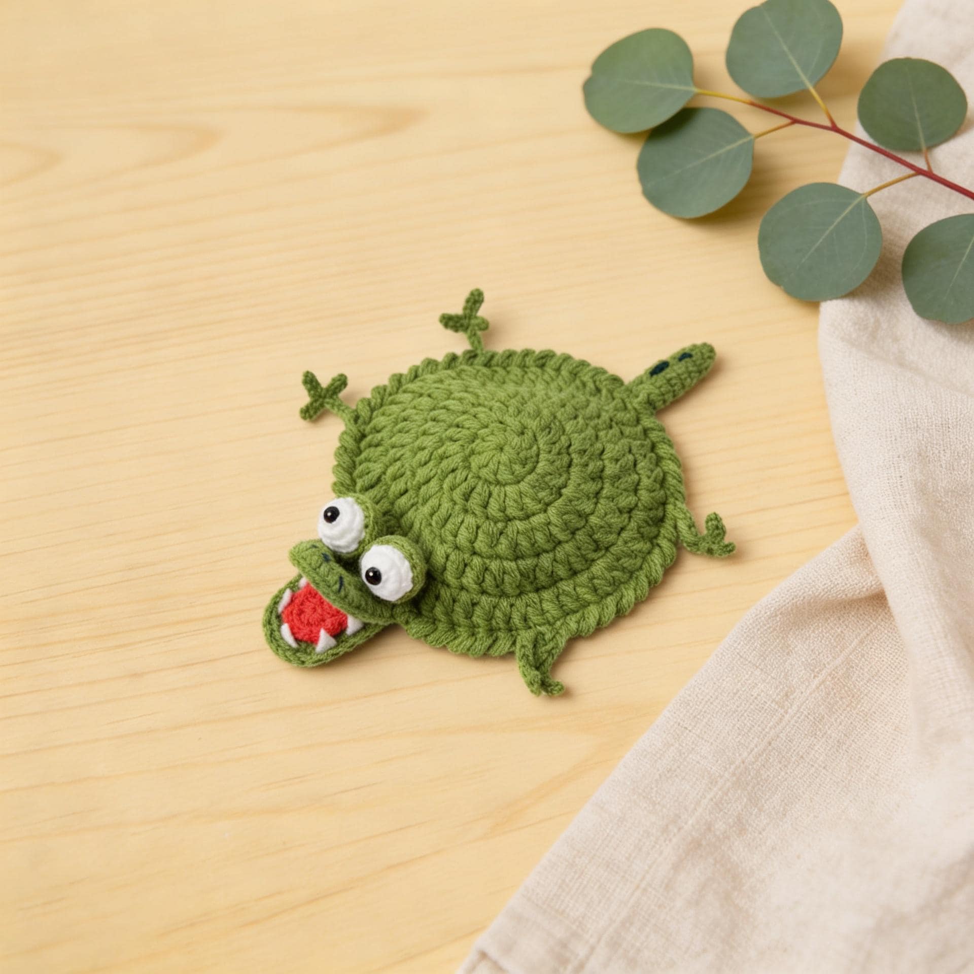 Bundle Crocodile, Squirrel and Lizard Popping Coaster Crochet