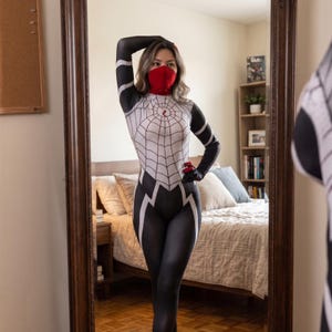 Women’s Spider Hero Bodysuit, Superhero Cosplay Jumpsuit, Stretch Zentai Costume, Halloween Party Outfit, Comic Inspired Catsuit
