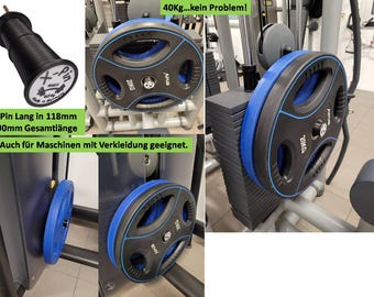 Gewichtsstapelstift Extender wie Gympin - NEU 8/10mm Gewichts X-Pin Lang & Kurz
