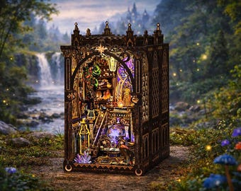 Mystic Zodiac DIY Book Nook Kit | Fantasy Astrology Miniature Diorama (LED)