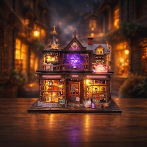 DIY Miniature Magic Shop Kit | Gothic Fantasy Decor with LED
