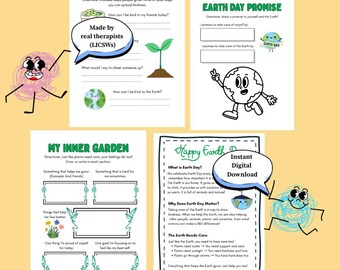 Earth Day SEL Activity Pack | Kindness & Emotional Learning Worksheets for Kids