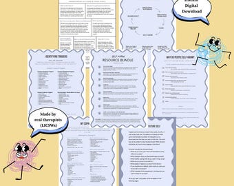 Self Harm Recovery Activities for Teens | Coping Skills, Triggers, Safety Plan & Parent Guide | Therapist Resource PDF