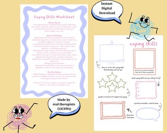 Coping Skills Toolbox Activity | Social Emotional Learning Worksheet | Therapy & Counseling Printable PDF