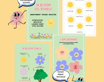 Spring Social Emotional Learning Activities | Coping Skills Watering Can | SEL Worksheets | No Prep Printables