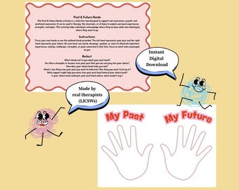 Past & Future Hands Worksheet | SEL Art Therapy (Printable Resource)