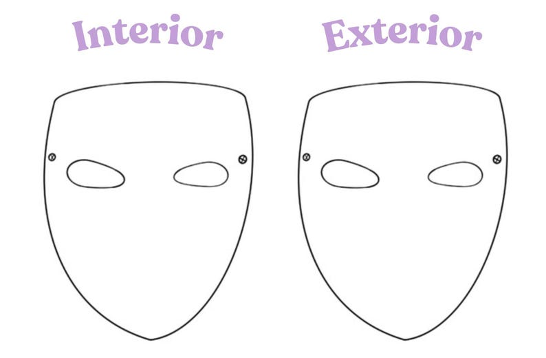Inside Outside Mask Worksheet.pdf Bilingual Inside-outside Masks Activity | Emotional Expression ...