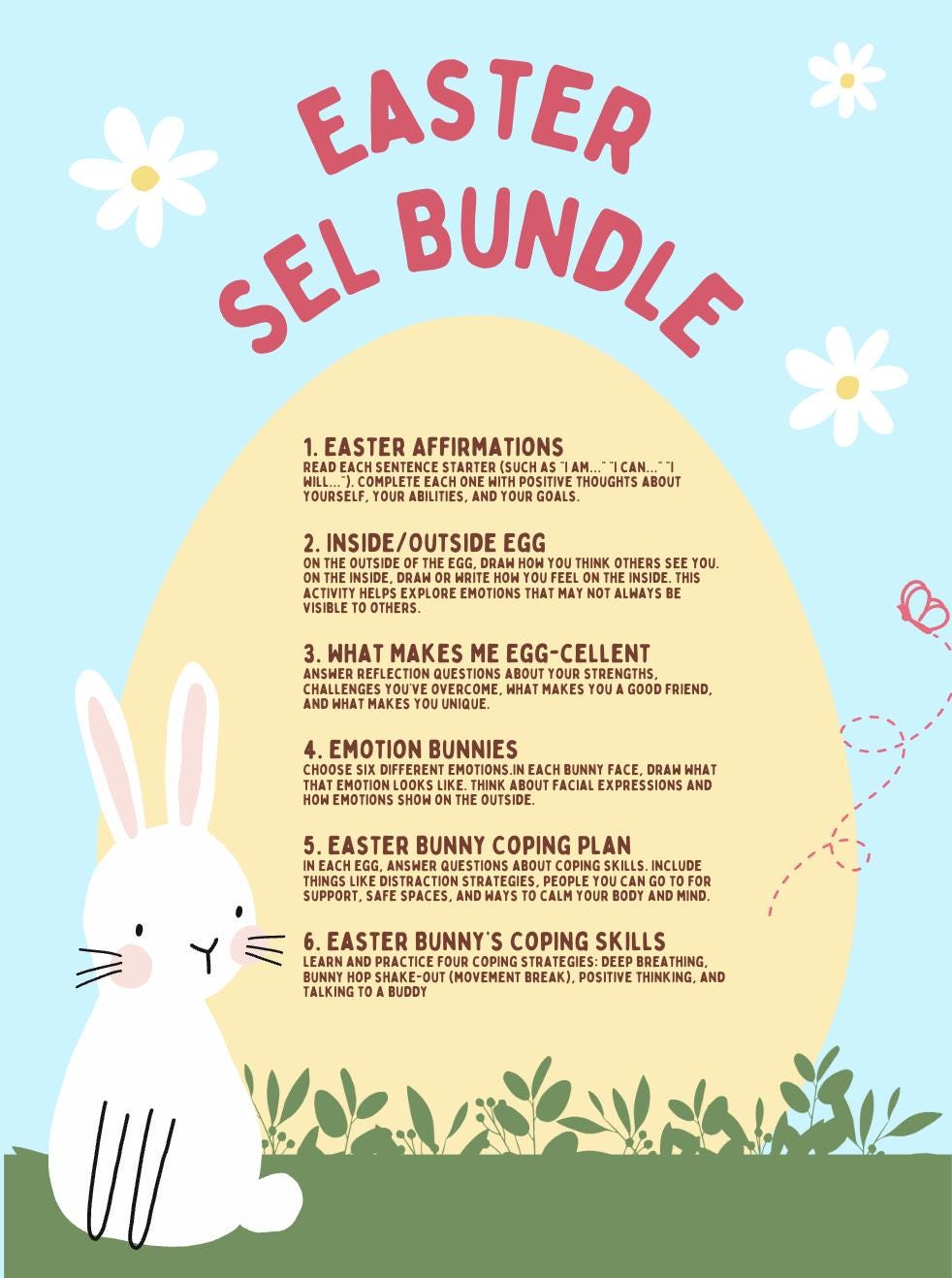 Easter Counseling Activity Bundle | Social Emotional Learning ...
