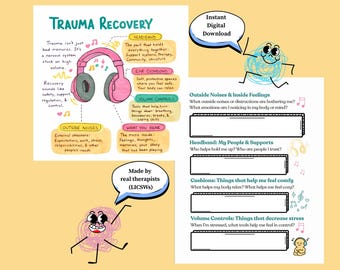 Trauma Recovery Worksheet | Coping Skills Plan | SEL & School Counseling Activity | Therapy Tool PDF