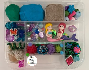 Mermaid Play Dough Sensory Kit for Kids, Busy Play Learning Gift for Kids